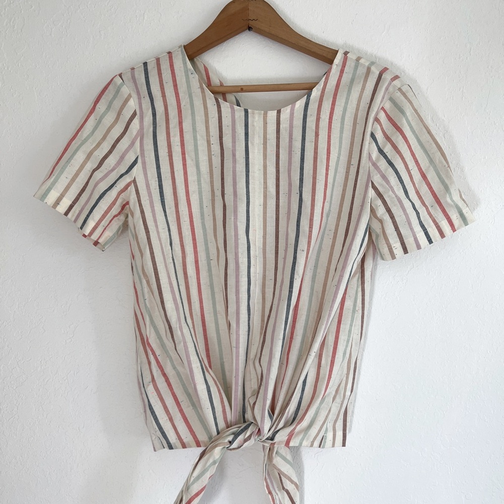Madewell Linen Button-Back Blouse